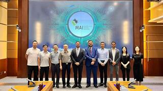 Israeli officials participate in a virtual meeting from Israel's Consulate General in Guangzhou, China, as part of discussions on electronic waste recycling, critical minerals and strengthening international cooperation on resource recovery 