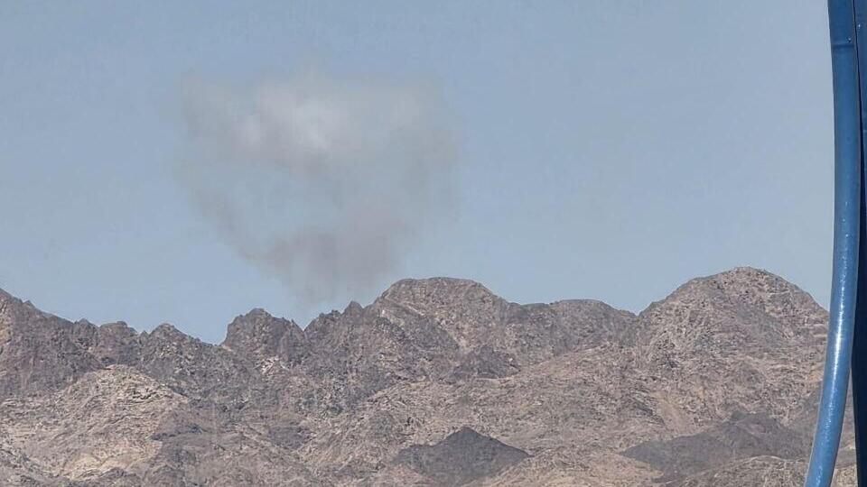 Interception over Jordan seen from Eilat last week יירוט באילת
