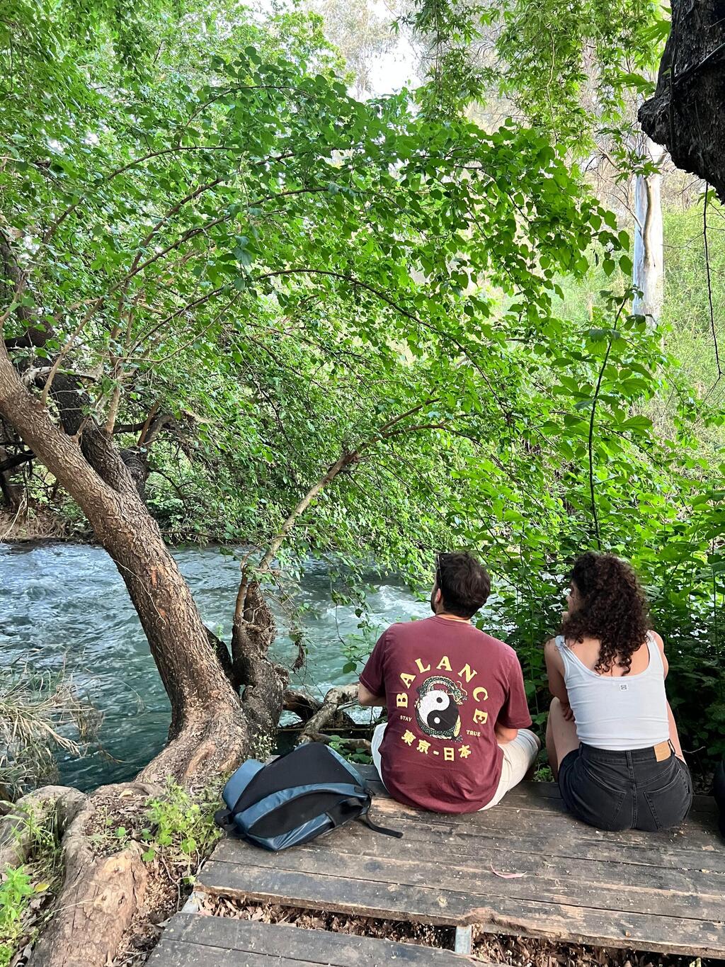 The deck on the bank of the Snir Stream, along the trail from Gan HaTzafon to Columbia Beach (Photo: Ben Pershitz) הדק על גדת נחל שניר במסלול מגן הצפון אל חוף קולומביה