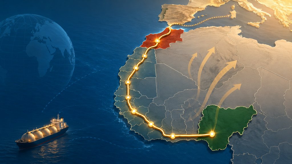 The hybrid offshore and onshore infrastructure project will transport natural gas from West Africa through 13 coastal nations before terminating in Morocco Morocco