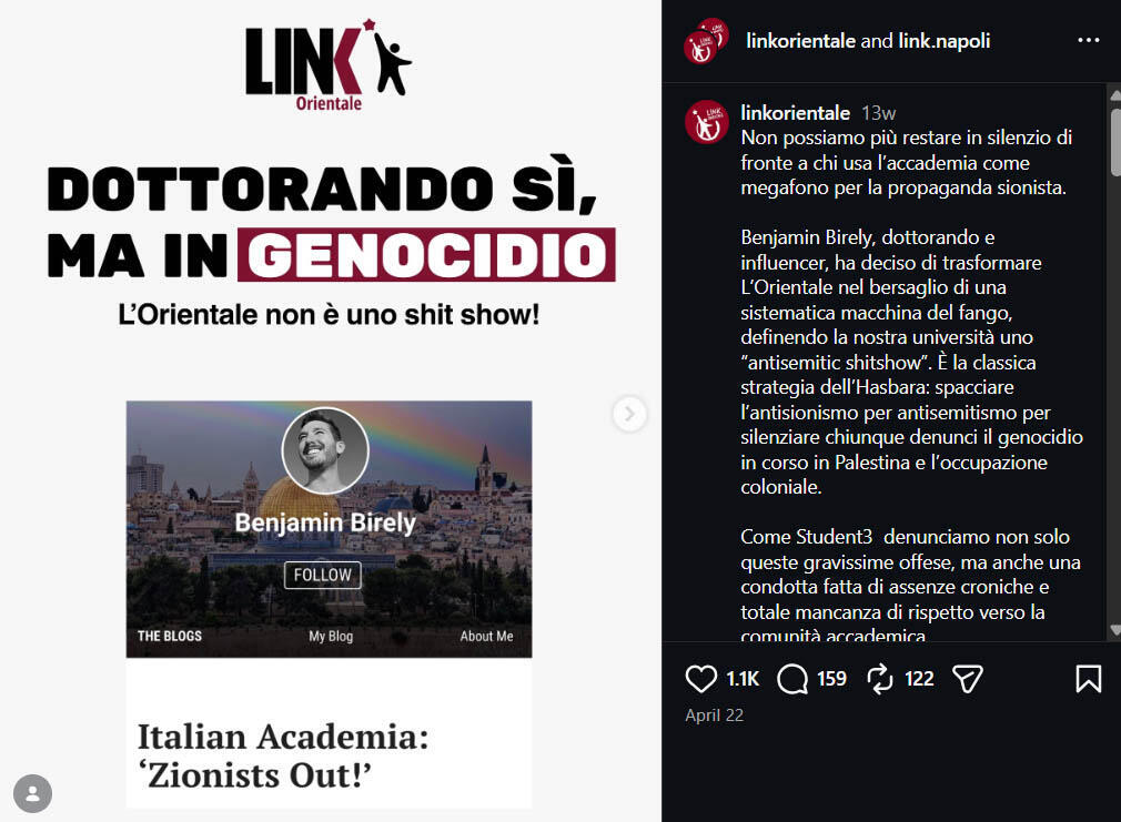 Link Student Union post (Instagram) Link Student Union post