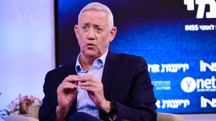 Benny Gantz (Photo: Yuval Chen) ועידת הביטחון הלאומי של קבוצת "ידיעות אחרונות" בשיתוף המכון למחקרי ביטחון לאומי INSS