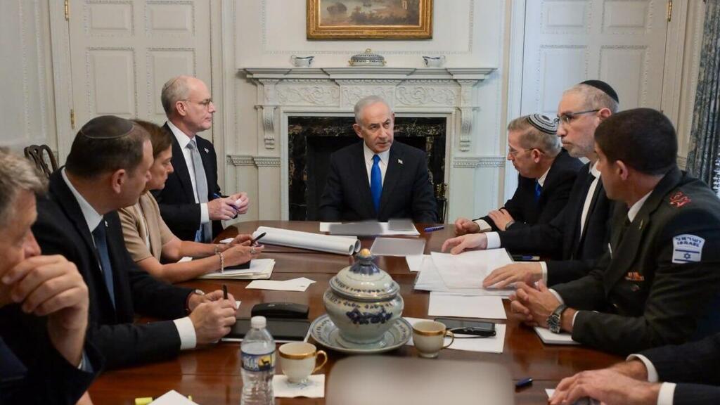 ראש הממשלה בנימין נתניהו וצוותו בהכנה לקראת הפגישה עם הנשיא טראמפ בבית הלבן