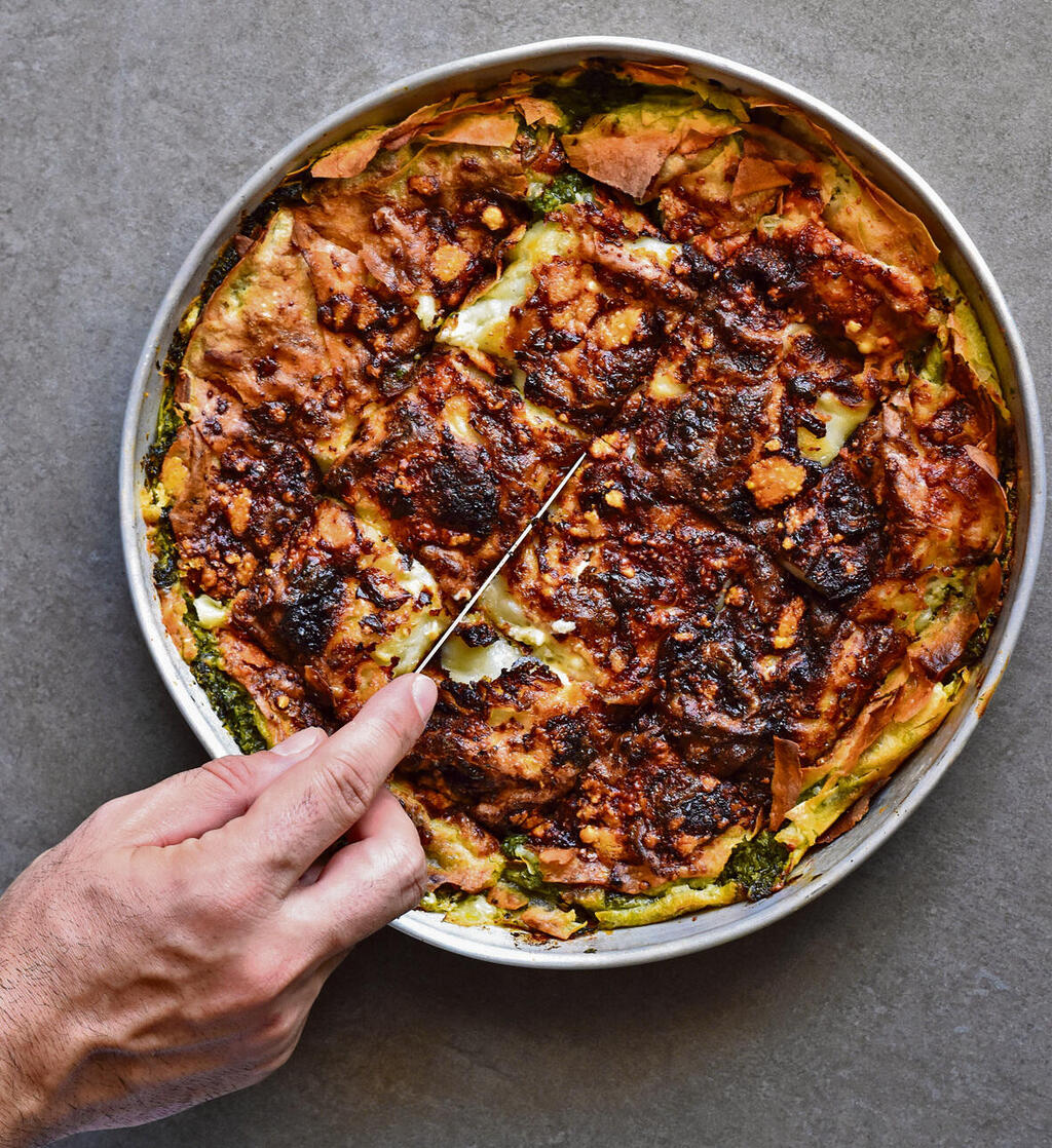 Turkish spinach and Parmesan su börek recipe