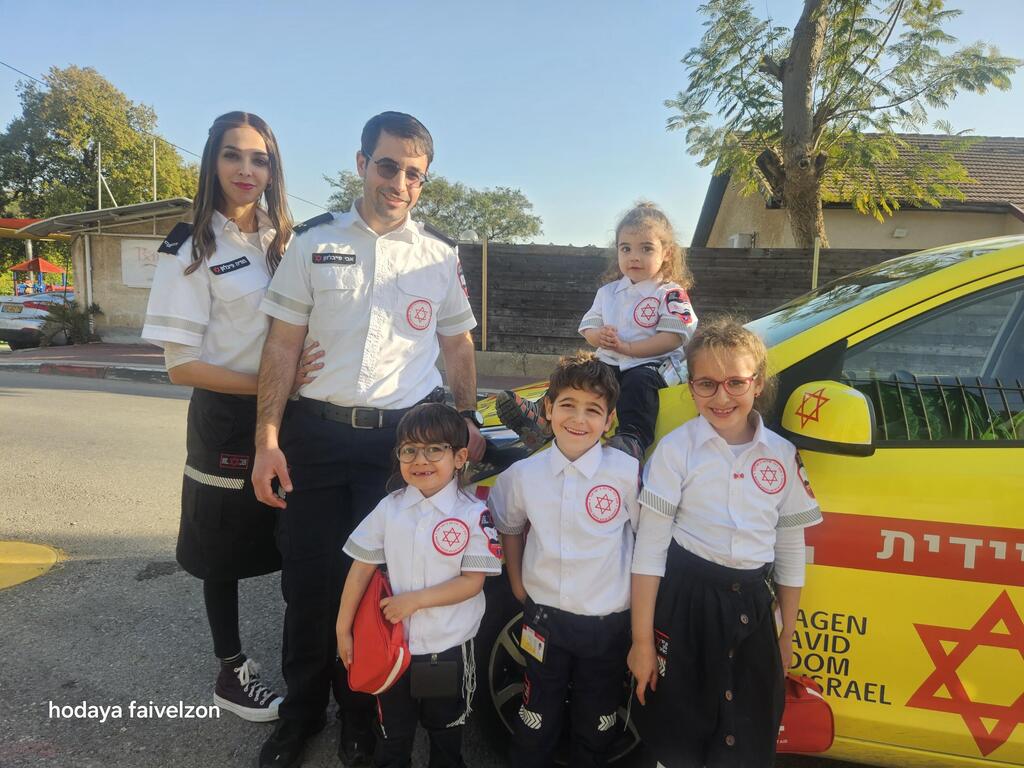 'Our children also live Magen David Adom' (Photo: MDA spokesperson) 'Our children also live Magen David Adom'