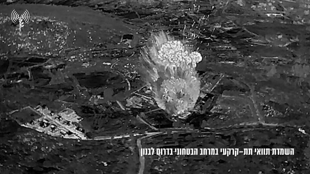 The detonation of Hezbollah’s tunnel (Photo: IDF) השמדה של מפקדה תת-קרקעית של חיזבאללה