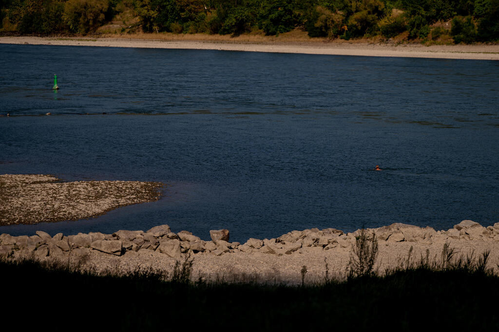 Along the riverbank in Austria, where areas normally covered by water have also been exposed (Photo: Christian Bruna/Getty Images Europe) Along the riverbank in Austria, where areas normally covered by water have also been exposed