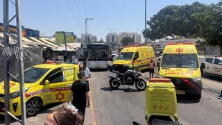 זירת תאונת הדרכים באשקלון