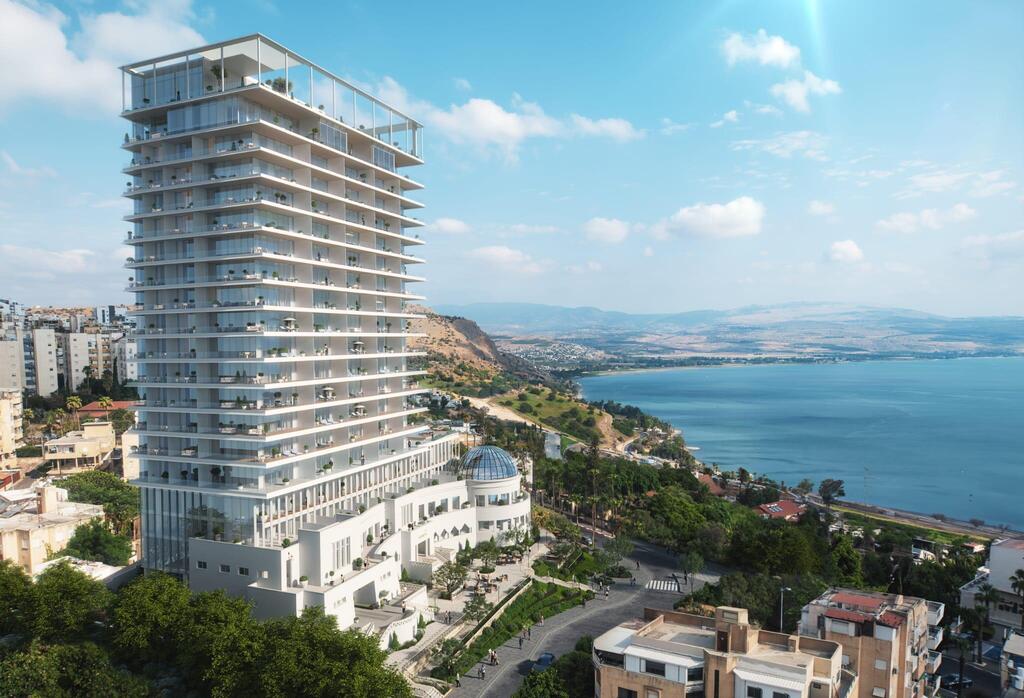 The Elizabeth Project in Tiberias (Rendering: Yochelman Arabov Group) הדמיה של פרויקט מלון אליזבת בטבריה