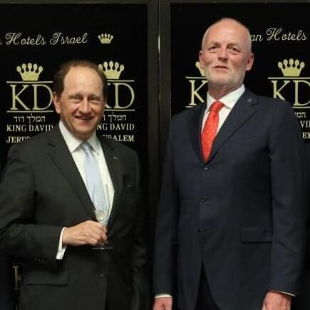 German Ambassador to Israel Alexander Graf Lambsdorff and King David Hotel General Manager Alvaro Rautenburg (Photo: Mooli Goldberg) German Ambassador to Israel Alexander Graf Lambsdorff and King David Hotel General Manager Alvaro Rautenburg