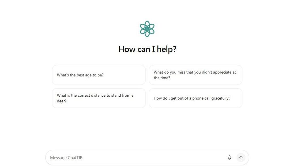 ChatTJB: Not powered by AI, powered by humans (Photo: Screenshot) ChatTJB - לא מבוסס AI, מבוסס בני אדם
