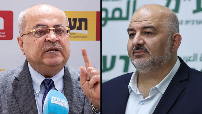 Ahmad Tibi and Mansour Abbas (Photo: Alex Kolomoisky) Ahmad Tibi and Mansour Abbas