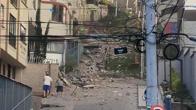 Последствия землетрясения в Колумбии קולומביה רעידת אדמה רעש אדמה הרס