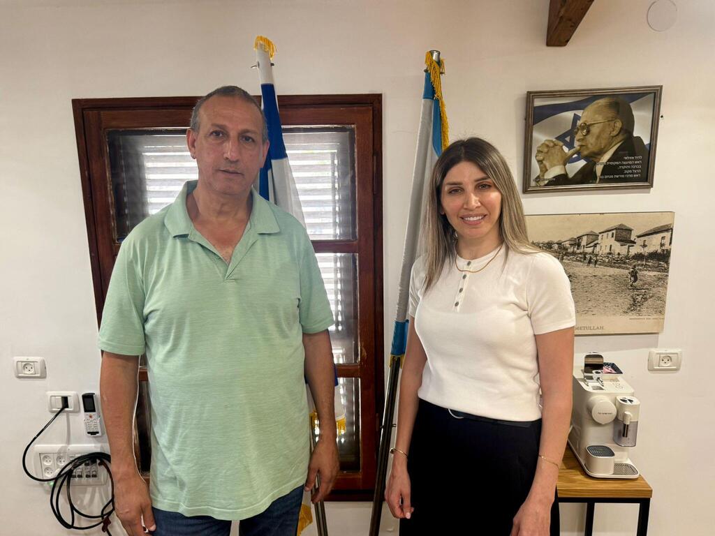 David Azoulay, head of the Metula Council (left) and education director (Photo: PR) Metula