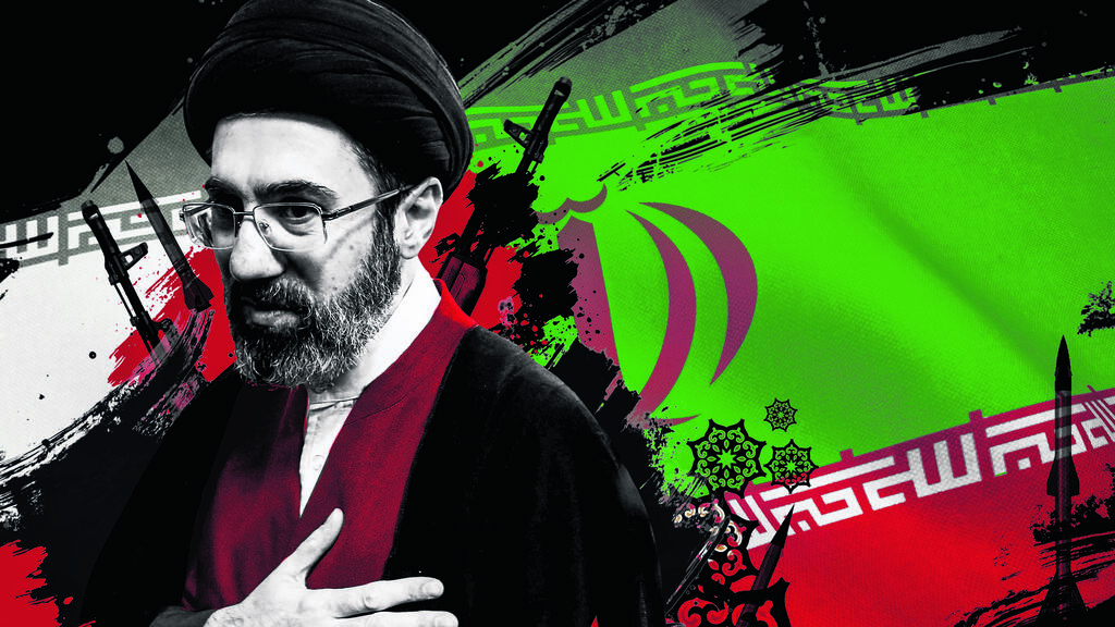 The younger Khamenei; out of public view and surrounding himself with hard-line allies (Photo: Rouhollah Vahdati/ISNA/WANA (West Asia News Agency)/AFP, illustration: Yaniv Shahar) מוג'תבא חמינאי