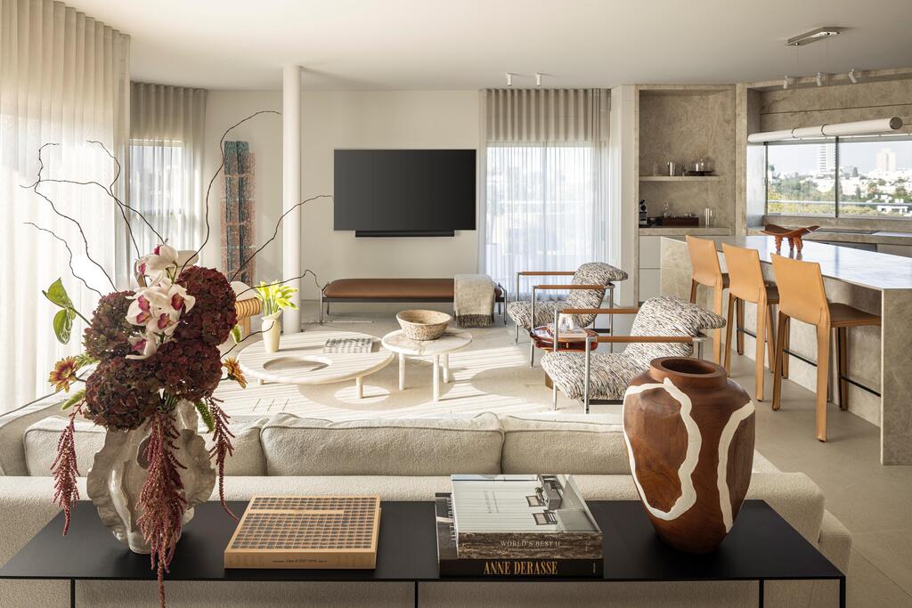 דירה לתושבי חוץ, עיצוב: דנה אוברזון, טקסטיל: ELLA DECOR