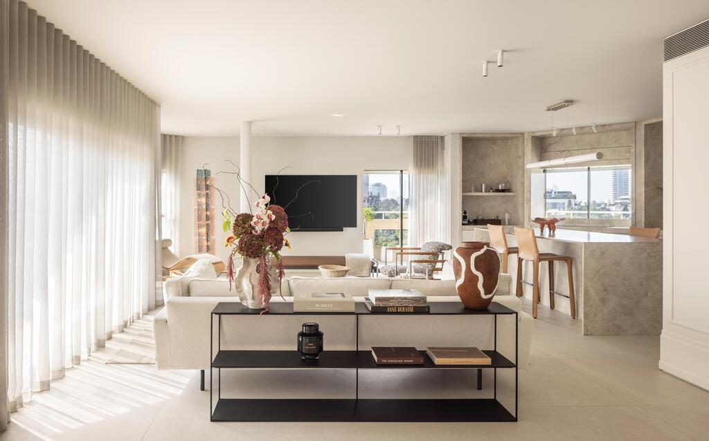 דירה לתושבי חוץ, עיצוב: דנה אוברזון, טקסטיל: ELLA DECOR