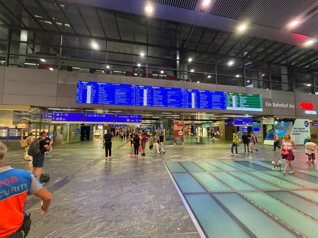 The train station in Vienna where Mali and Liel’s phones were last located (Photo: Zeev Avrahami) תחנת הרכבת בה היה האיכון האחרון של מלי וליאל