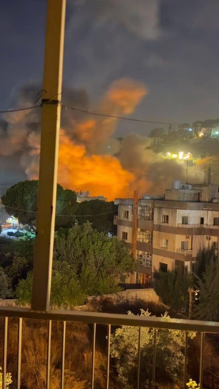 IDF strike in Lebanon תיעוד התקיפות והנזקים בדרום לבנון במרחבים א-נבטיה אל-פוקא ואנסאר