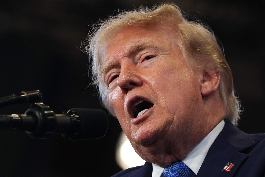 Trump (Photo: Samuel Corum / GETTY IMAGES NORTH AMERICA / AFP) נשיא ארה"ב טראמפ עצרת ב ניו יורק 14 באוגוסט
