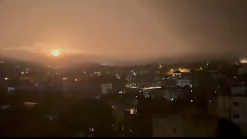 From the attacks overnight on Lebanon מתוך תיעוד התקיפות בלבנון