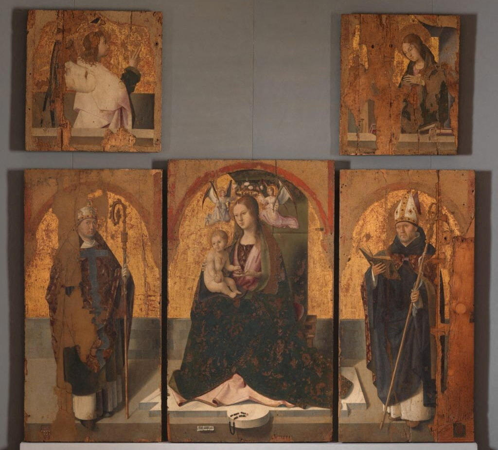 Полиптих Св. Григория (Фото: Courtesy of Museo Regionale Accascina Messina/Handout via REUTERS) גניבת פיסת האומנות של "חמשת הפאנלים" ממוזיאון האזורי באיטליה