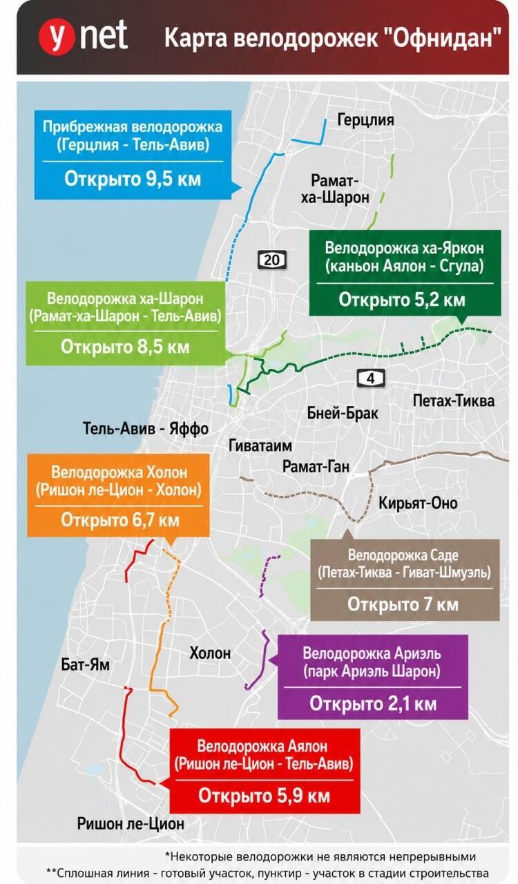 Карта велодорожек 