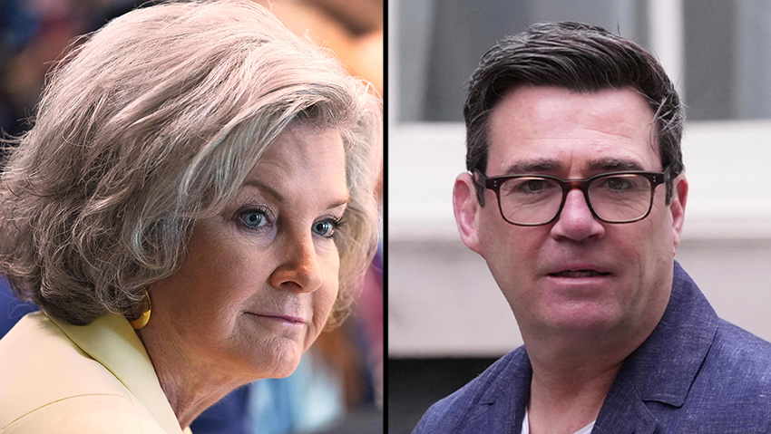 Susie Wiles, Andy Burnham (Photo: AP Photo/Alastair Grant, AP Photo/Julia Demaree Nikhinson) אנדי ברנהאם, סוזי וויילס