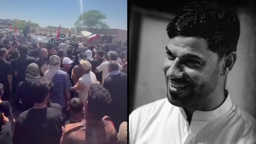 Funeral of Iraqi fisherman Najm Abdullah, who was killed by Kuwaiti coast guard fire הלוויית דייג מ עיראק בשם נג'ם עבדאללה שנהרג מירי של משמר החופים של כוויית - שטענה כי חדר למרחב הימי שלה