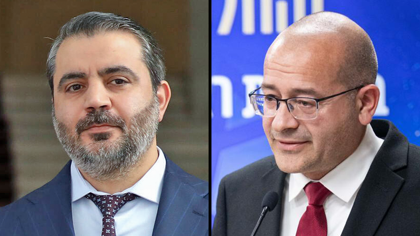 Mossad chief Roman Gofman held a phone call last week with Syrian Foreign Minister Asaad al-Shaibani (Photo: IDF Spokesperson, Ali Haj Suleiman/Getty Images) Mossad chief Roman Gofman held a phone call last week with Syrian Foreign Minister Asaad al-Shaibani