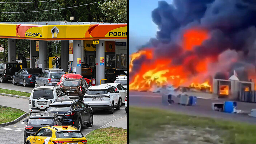 A line at a Moscow gas station and a Ukrainian strike on an oil facility; the Russian home front comes under attack (Photo: Igor IVANKO / AFP) מלחמת רוסיה אוקראינה משבר דלק תור ל תחנת דלק ב מוסקבה 19 אוגוסט 2026