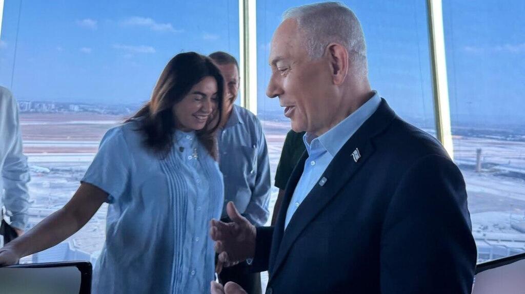 נתניהו ורגב בנתב"ג, אתמול