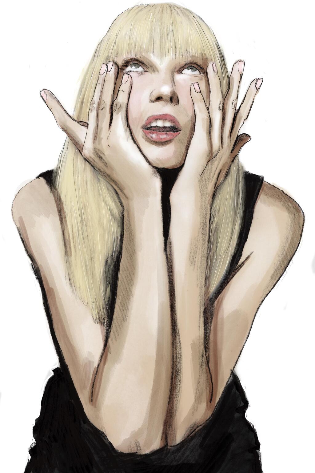 Modeling without a trace of self-importance. Alex Consani (Illustration: Erez Amiran) איור של אלכס קונסאני