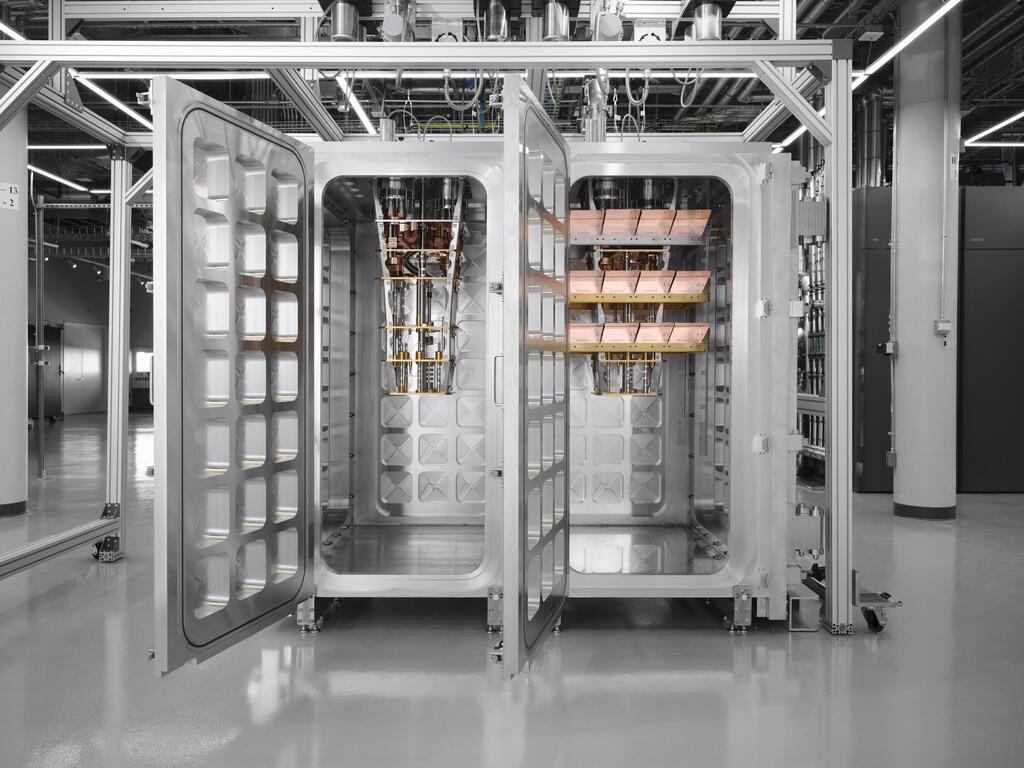 The two modular cryogenic system units are designed to sit side by side and connect quantum processors (Photo: Courtesy of IBM) The two modular cryogenic system units are designed to sit side by side and connect quantum processors