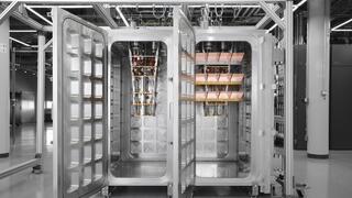  The two modular cryogenic system units are designed to sit side by side and connect quantum processors 