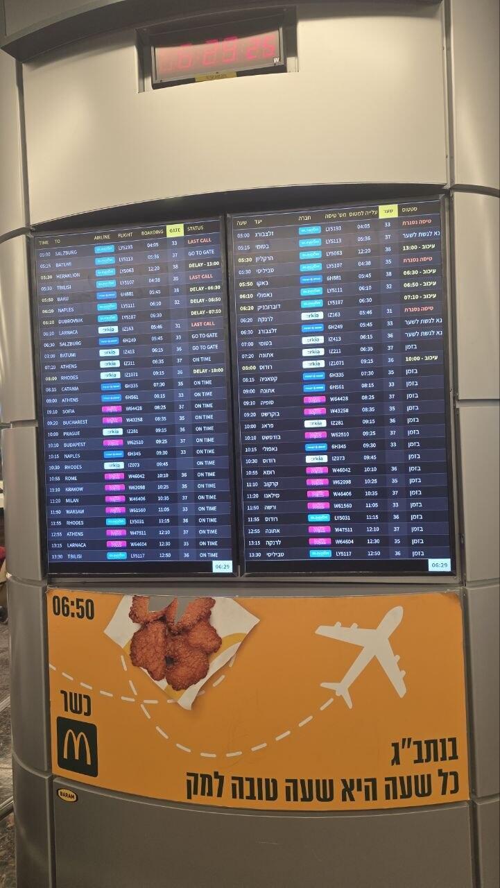  עומס חריג בנתב"ג, טרמינל 1