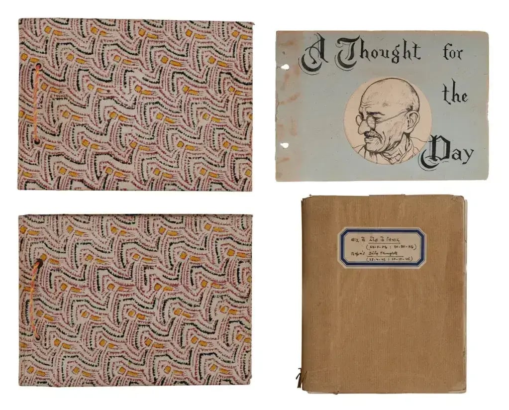 Mahatma Gandhi manuscripts sold at auction in Mumbai (Photo: Saffronart) Mahatma Gandhi manuscripts sold at auction in Mumbai