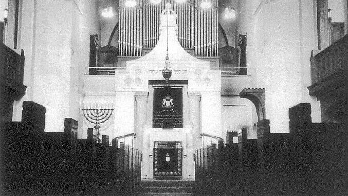 בית הכנסת של בינגן אם ריין, שנבנה בשנת 1905 ונהרס על ידי הנאצים בשנת 1938