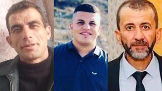 מימין: אחמד אלאעוור, חליל אלאעוור ועסאם אלאעוור