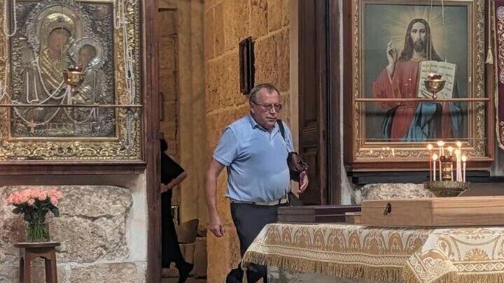 Посол РФ Викторов в Александровском подворье ביקור של שגריר רוסיה בחצר אלכסנדר