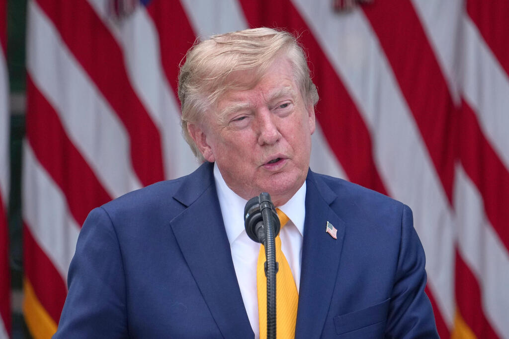 Will he pressure Netanyahu to open the crossing before the election? US President Donald Trump (Photo: AP Photo/Alex Brandon) נשיא ארה"ב טראמפ באירוע הבית הלבן