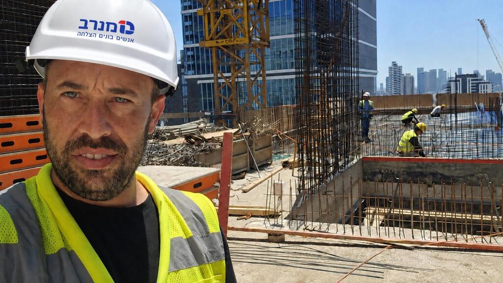 Daniel Mirman at one of his company's construction sites (Photo: JDC) Daniel at one of his company's construction sites