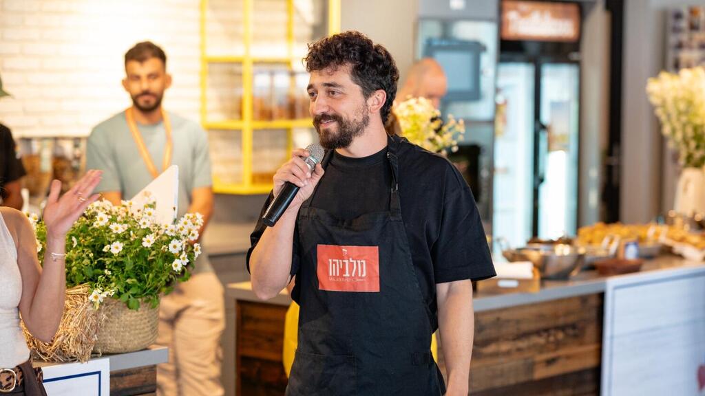 Birenzweig at the reopening of the Malabi business in 2016 (Photo: Shai Masinter) At the reopening of the Malabi business in 2016