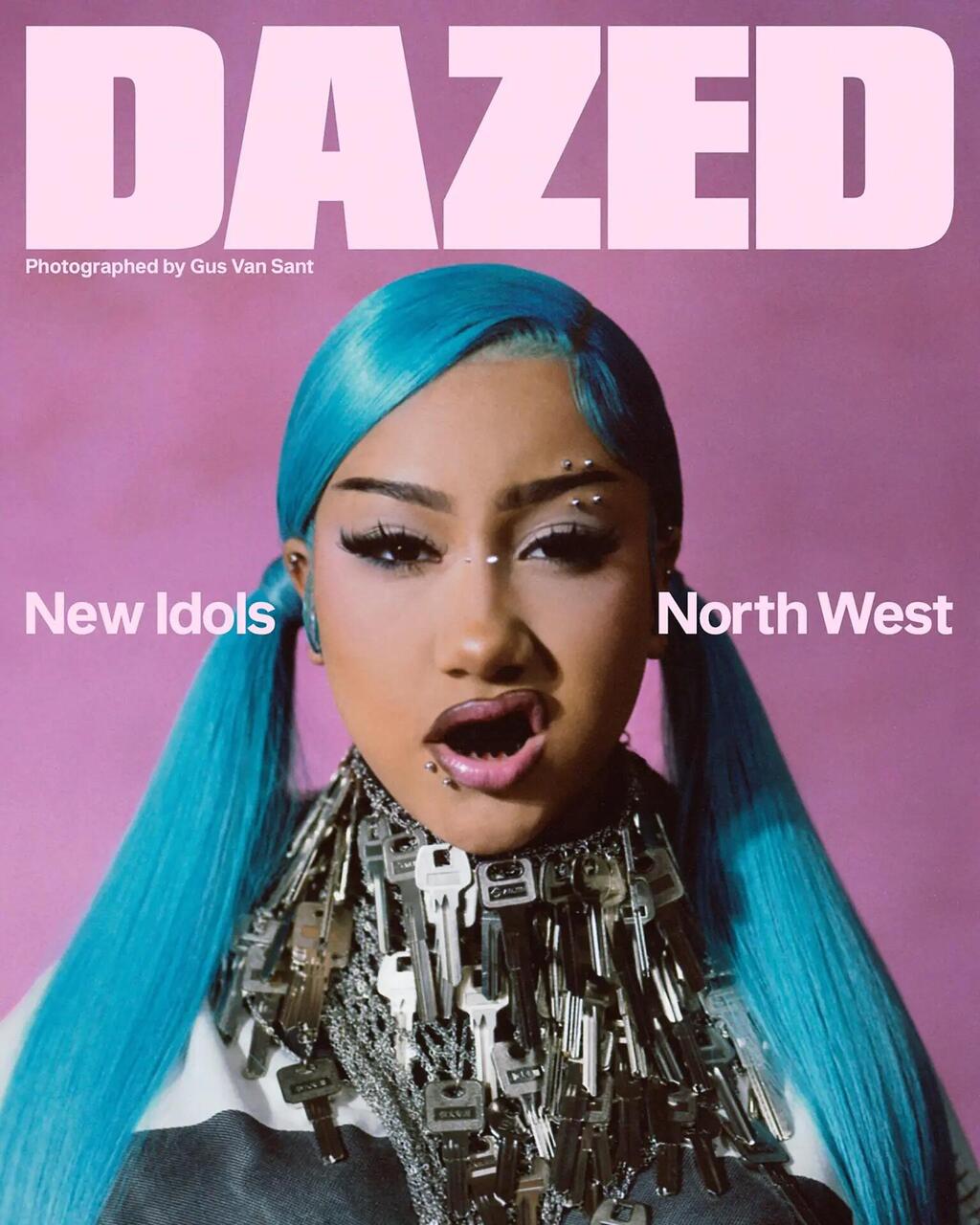 North West on the cover of Dazed's September issue (Photo: Gus Van Sant) נורת' ווסט על שער גיליון ספטמבר של דייזד, 2026
