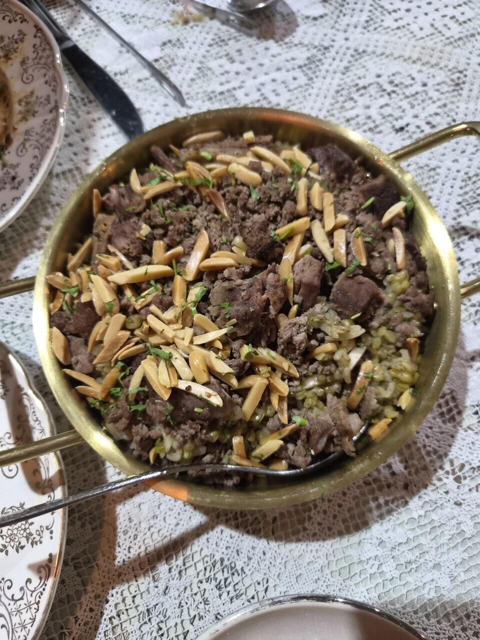 Rice dish with ground meat and almonds (Photo: Amir Kaminer) druze
