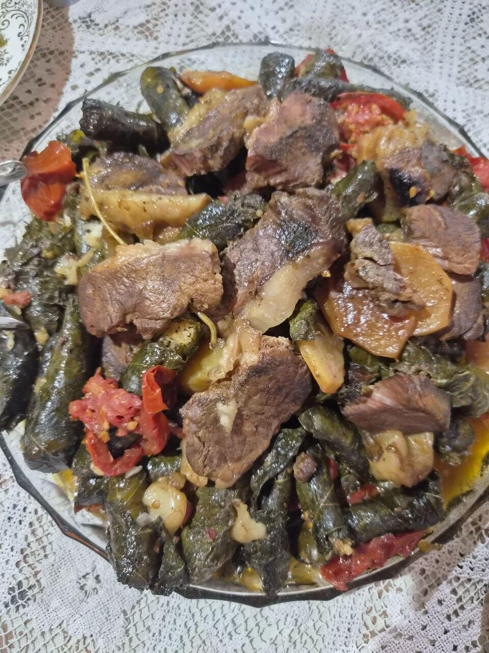 Grape leaves cooked with meat (Photo: Amir Kaminer) druze