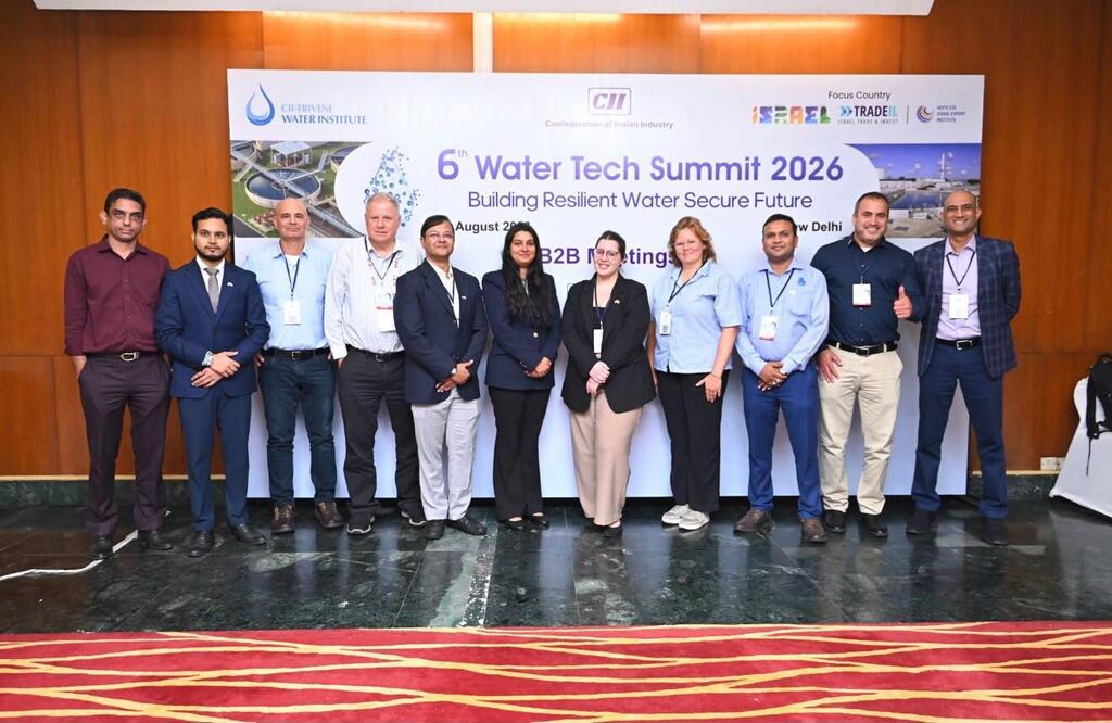 Israeli and Indian participants at the CII Water Tech Summit 2026 in New Delhi, where Israeli water-tech companies sought partnerships and commercial opportunities in India’s rapidly expanding infrastructure market (Photo: Israel Export Institute) Israeli and Indian participants at the CII Water Tech Summit 2026 in New Delhi, where Israeli water-tech companies sought partnerships and commercial opportunities in India’s rapidly expanding infrastructure market