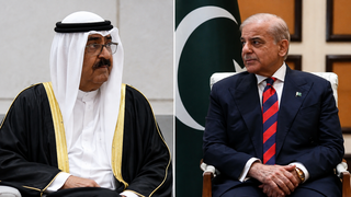 Kuwait Emir Sheikh Mishal Al-Ahmad Al-Jaber Al-Sabah, Pakistan Prime Minister Shehbaz Sharif 