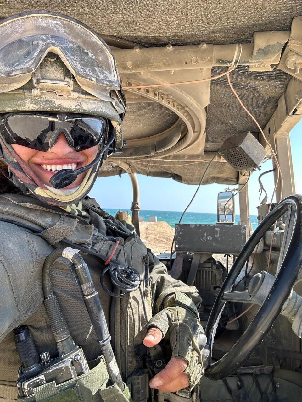 Tzadok during the course, which she completed alongside 30 male combat soldiers לוחמות מילואים בוטלו מלהשתתף בקורס נהיגה מבצעית בצה"ל