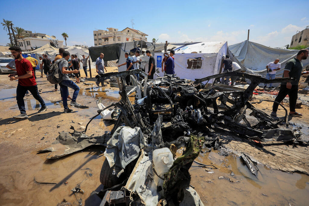 Aftermath of the operation in Gaza City (Photo: REUTERS/Dawoud Abu Alkas) תקיפות במרחב העיר עזה ברצועה